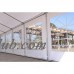 Outsunny 16'W x 32'D Outdoor Carport Canopy Party Tent with Sidewalls - White   